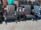 BLACK POLY ADIRONDACK CHAIR SET OF 3; 1 END TABLE, 2 CHAIRS