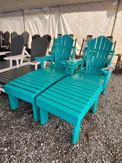 TEAL POLY LOUNGER