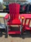 RED/GREY BAR STYLE ADIRONDACK CHAIR