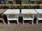 WHITE 2 TIER SIDE TABLES