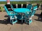 GREY/BLUE ROUND TABLE W/4 SWIVEL CHAIRS