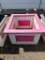 PINK/WH 14IN FLOWER BOX