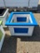 WH/BLUE 14IN FLOWER BOX