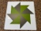24X24 METAL STAR DECOR WH/GREEN