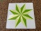 24X24 METAL STAR DECOR WH/GREEN