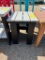 GREY/BL POLY SIDE TABLE
