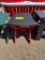 BL/RED FOLDABLE 16 IN SIDE TABLE