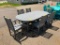 GREY DINING TABLE & 6 CHAIRS