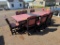 MAROON/BL DINING TABLE & 8 CHAIRS