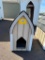 WOODEN DOG HOUSE W/SHINGLE ROOF