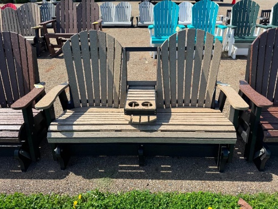 BL/TAN DBL GLIDER W/CENTER CONSOLE