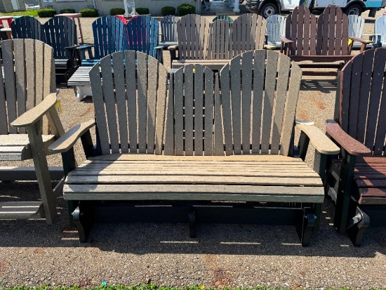 BL/TAN DBL GLIDER W/CENTER CONSOLE
