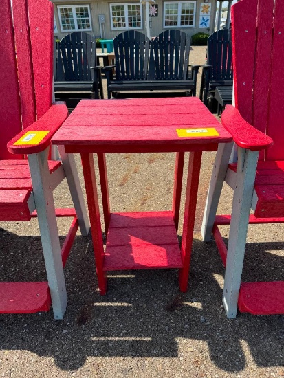 RED BAR STYLE SIDE TABLE