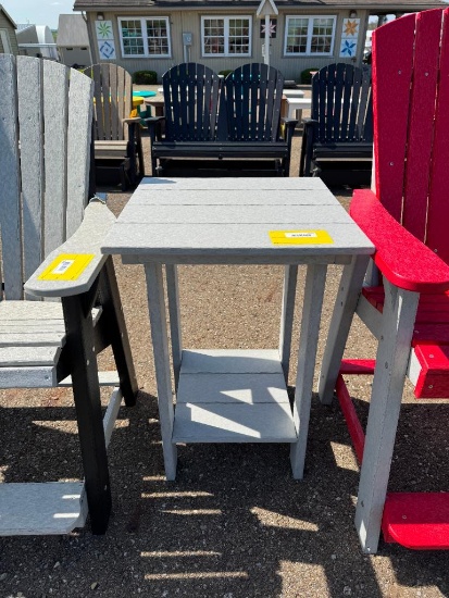 GREY BAR STYLE SIDE TABLE