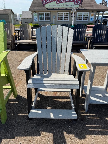 BL/GREY HIGH BACK ADIRONDACK CHAIR