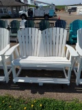 WHITE DOUBLE ADIRONDACK CHAIR
