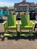 GREEN HIGH BACK ADIRONDACK CHAIR