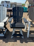 BLUE/GREY SWIVEL ADIRONDACK CHAIR