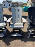 GREY/BLACK SWIVEL ADIRONDACK CHAIR