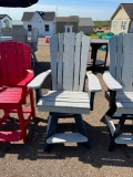 GREY/BLUE SWIVEL ADIRONDACK CHAIR
