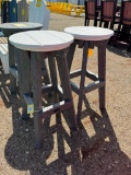 GREY/WH BAR STOOLS 30IN