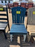GREY/BLUE ADIRONDACK CHAIR