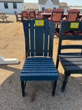 BLACK/BLUE ADIRONDACK CHAIR