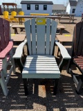 GREY/BL ADIRONDACK CAPTAIN CHAIR
