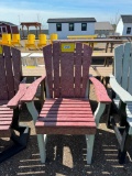 MAROON/GREY ADIRONDACK CAPTAIN CHAIR