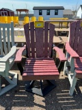 MAROON/BL SWIVEL ADIRONDACK CAPTAIN CHAIR