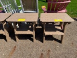 TAN 2 TIER SIDE TABLES