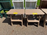 TAN 2 TIER SIDE TABLES