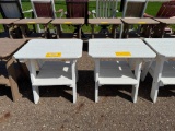 WHITE 2 TIER SIDE TABLES