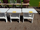 WHITE 2 TIER SIDE TABLES