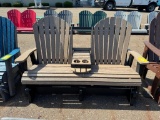TAN/BL DBL GLIDER W/CONSOLE