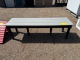 GREY/BL 60IN GARDEN BENCH