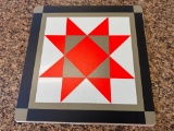 24X24 METAL STAR DECOR RED/WH/BL/GR