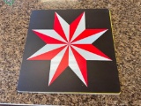 24X24 METAL STAR DECOR BL/WH/RED