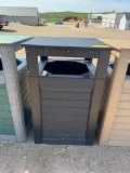 BLACK 42 1/2T POLY TRASH CAN