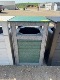 GREEN/GREY 42 1/2T POLY TRASH CAN