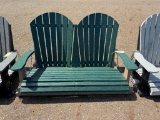 GREEN/TAN DBL SWING W/CHAINS