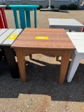 BROWN POLY SIDE TABLE