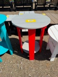 GREY/RED 21 IN PUB SIDE TABLE