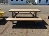 TAN PICNIC TABLE