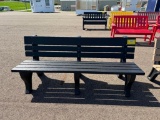 BLACK 6 FT GARDEN BENCH