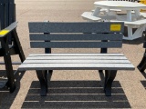GREY/BL GARDEN BENCH 4FT