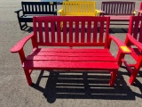 RED 4 FT GARDEN BENCH