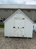 8X12 CHURCH HOUSE W/STEEPLE