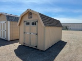 8X14 GAMBREL BARN W/5FT SIDEWALLS PRIMED FOR PAINT