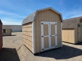 8X10 GAMBREL BARN W6FT SIDEWALLS & LAP SIDING PRIMED FOR PAINT